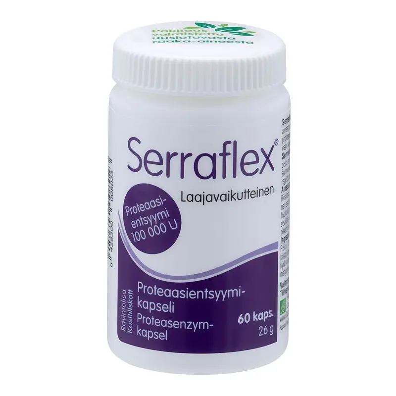 Serraflex Proteaasientsyymi 60kaps.