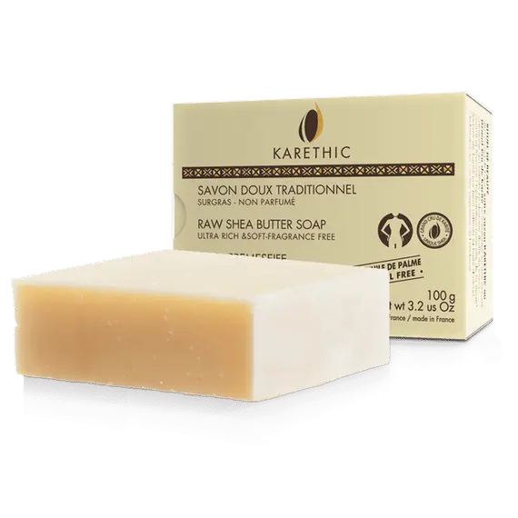 Shea-saippua kuivalle iholle, tuoksuton, 100 g