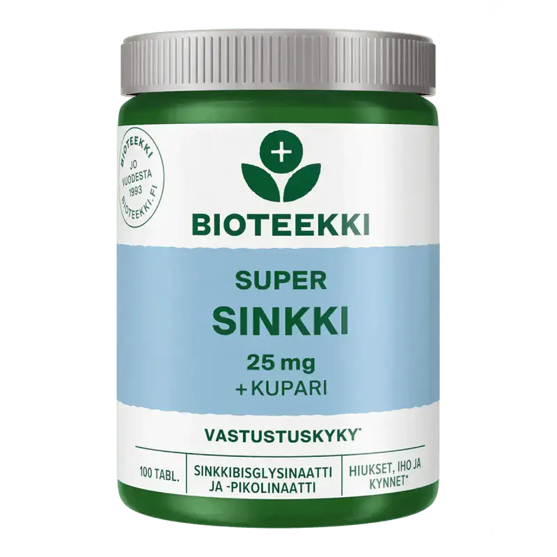Sinkki 25mg + Kupari Super 100 tabl, Bioteekki