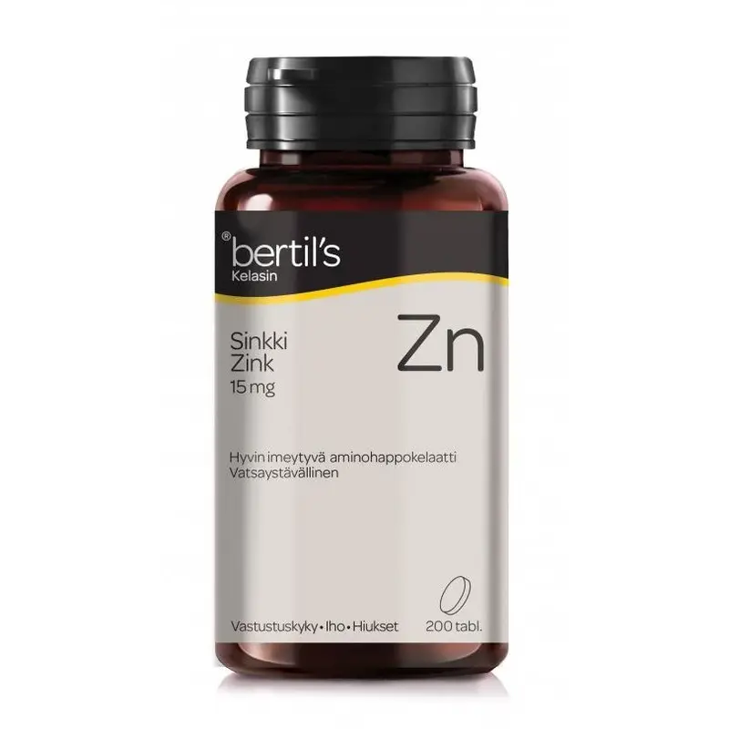 Sinkki kelasin 15mg 100kpl, Bertil's