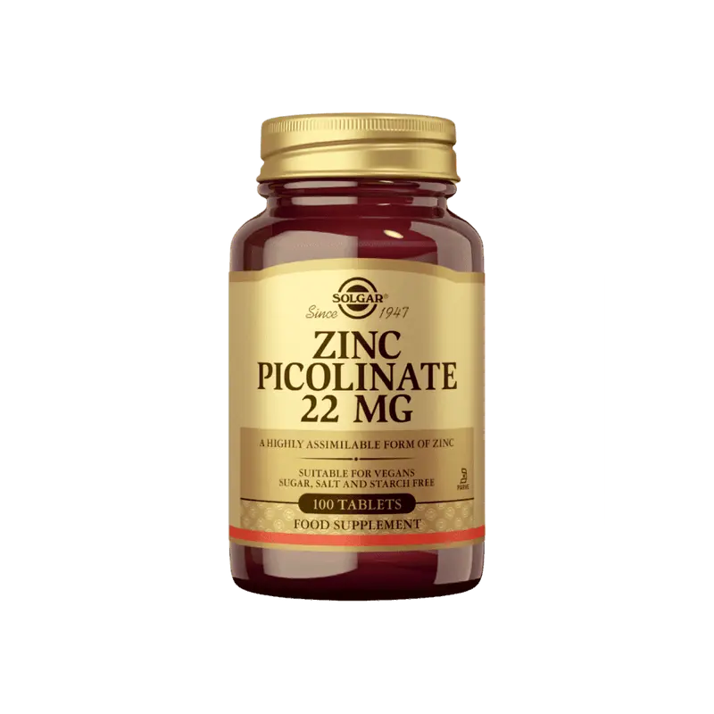 Sinkki Pikolinaatti 22mg 100 tabl, Solgar