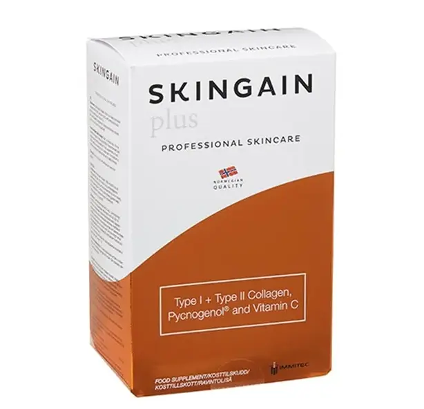 Skingain Plus Tyypin I & II kollageenijauhe 30 annospussia
