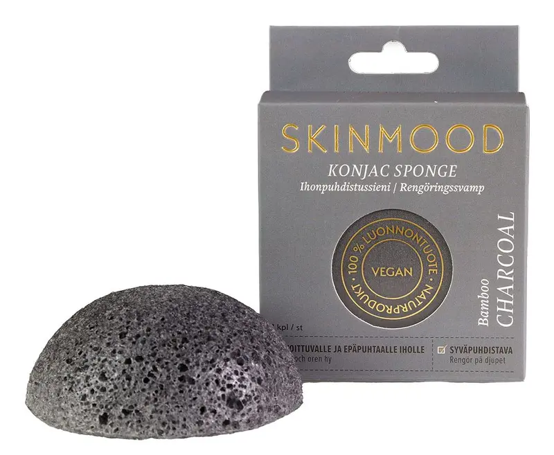 SkinMood Magical Konjac Sponge Bamboo Charcoal