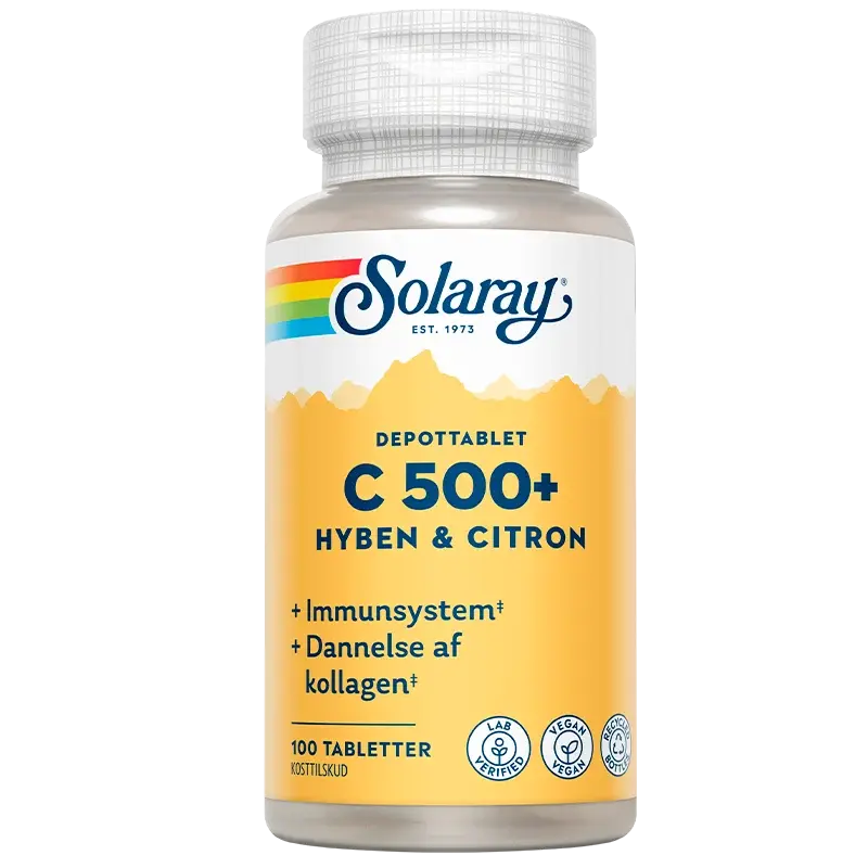 Solaray C 500+ Ruusunmarja & Lemon (100 tablettia)