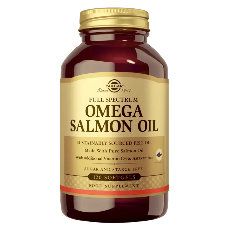 Solgar Full Spectrum Omega Salmon Oil - Kalaöljyvalmiste 120 kaps.