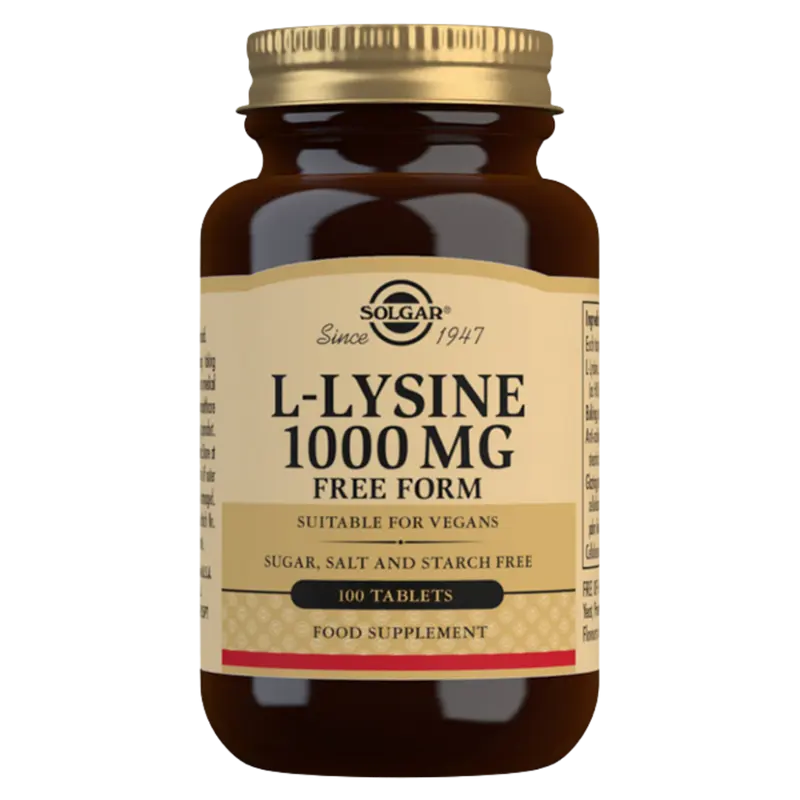 Solgar L-Lysine 1000 mg - Aminohappovalmiste 100 tabl.