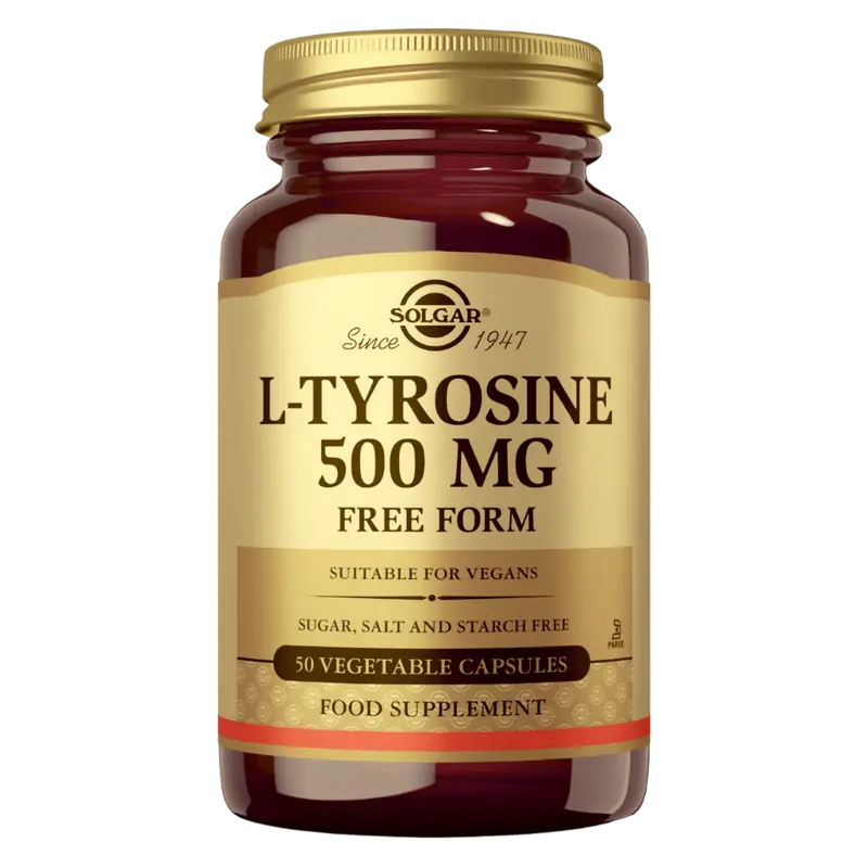Solgar L-tyrosine 500 mg - Aminohappovalmiste 50 kaps.