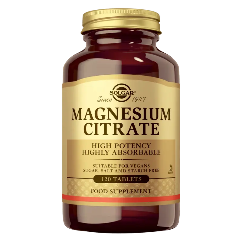 Solgar Magnesium Citrate - Magnesiumsitraatti 120 tabl.