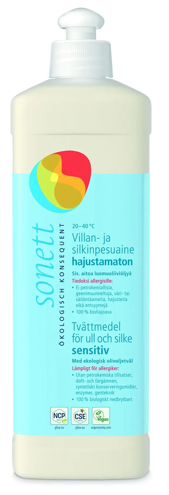 Sonett Villanpesuaine hajustamaton 500ml