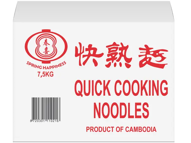 SPRING HAPPINESS, QUICK COOKING NOODLES NO EGG 7.5KG