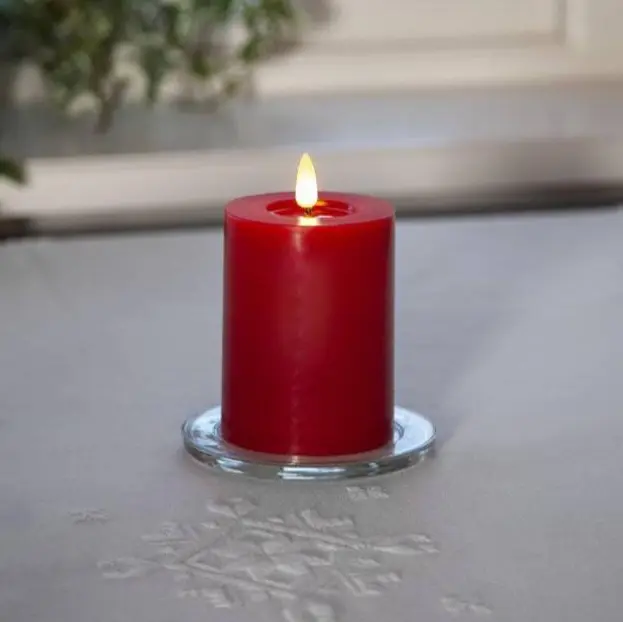 Star Trading Flamme Flow LED-kynttilä 12,5*7,5cm, punainen