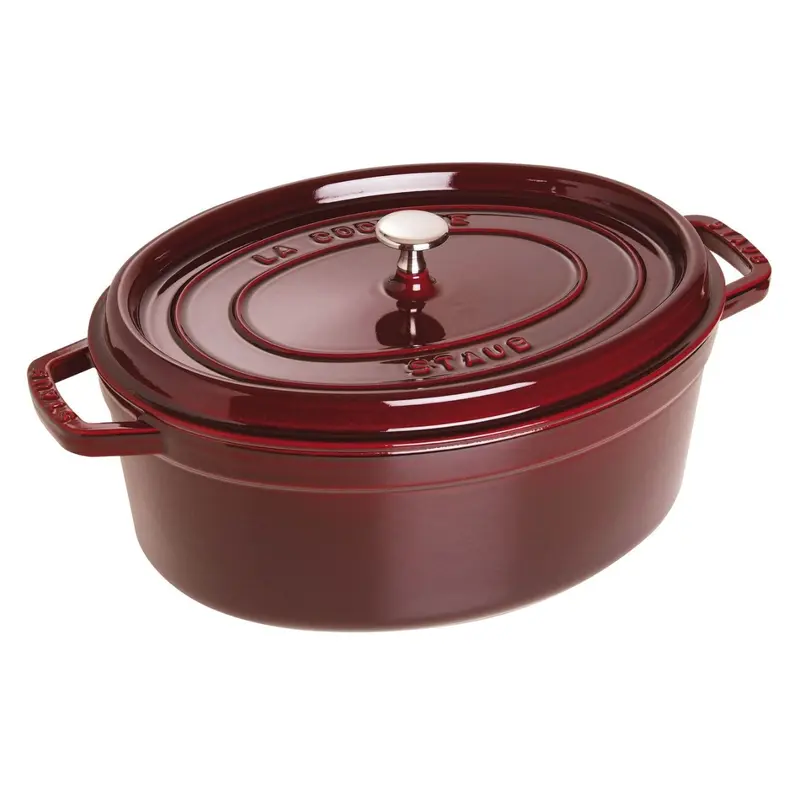 Staub valurautapata, soikea 33 cm, 6,7 l, granaatinpunainen