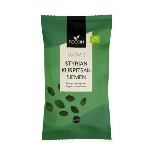 Styrian Kurpitsansiemen luomu 500g, Foodin
