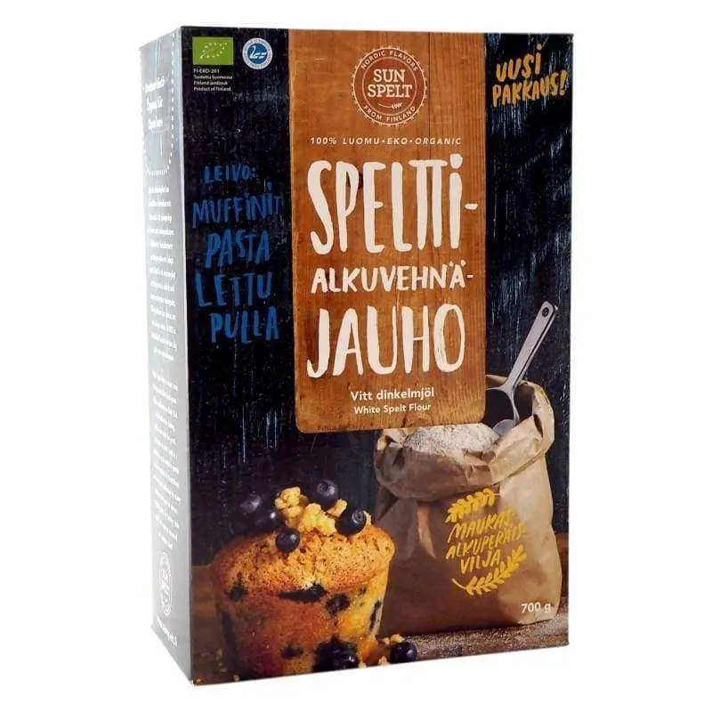 SunSpelt Luomu Puolikarkea Alkuvehnäjauho