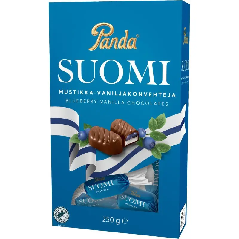 Suomi mustikka-vaniljakonvehteja 250g