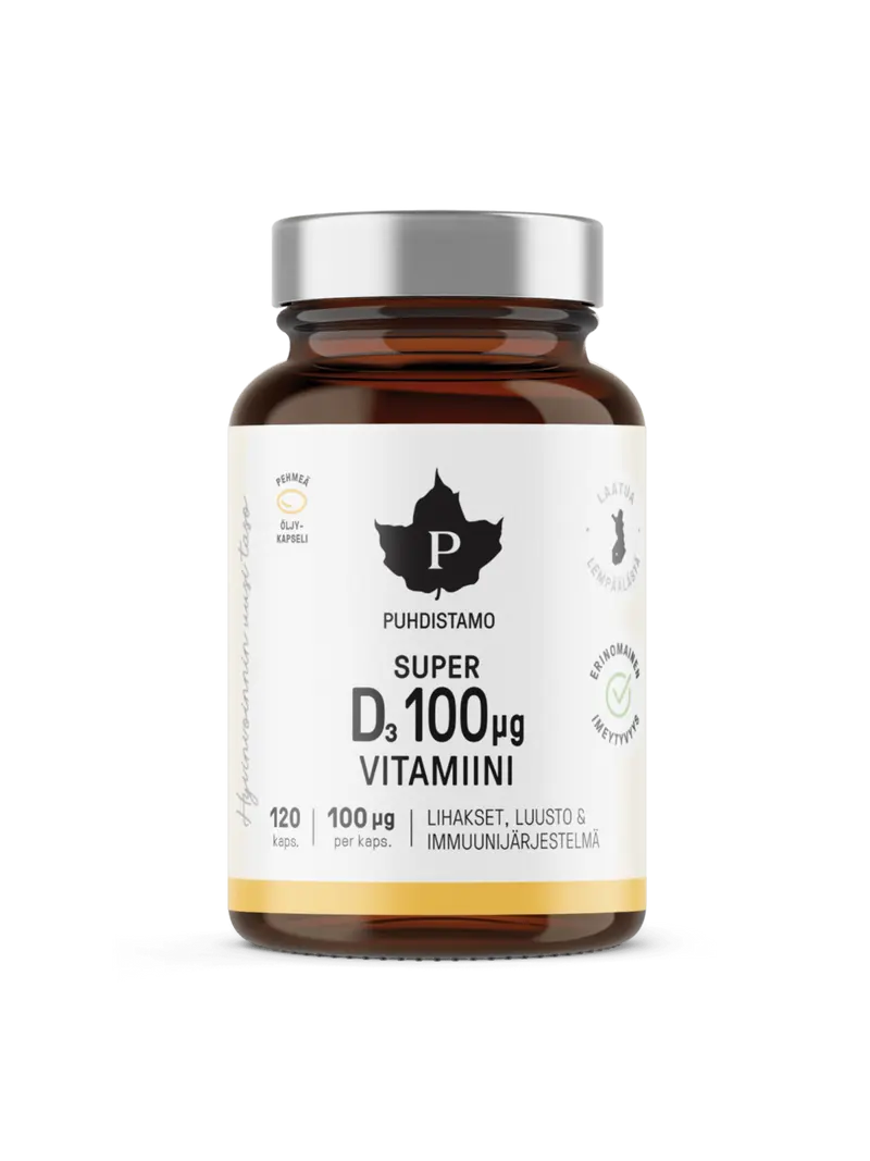 Super D-vitamiini 100 μg - 120 kaps