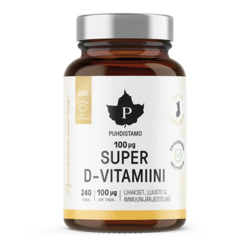 Super D-vitamiini 100ug, 240 kaps, 167 g