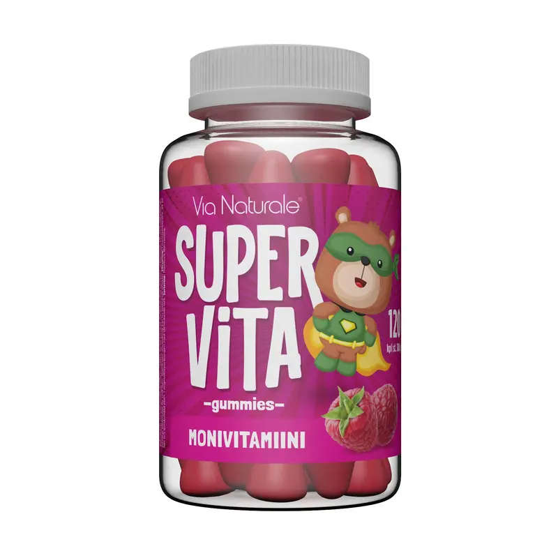 SuperVita Monivitamiini Gummies Vadelma