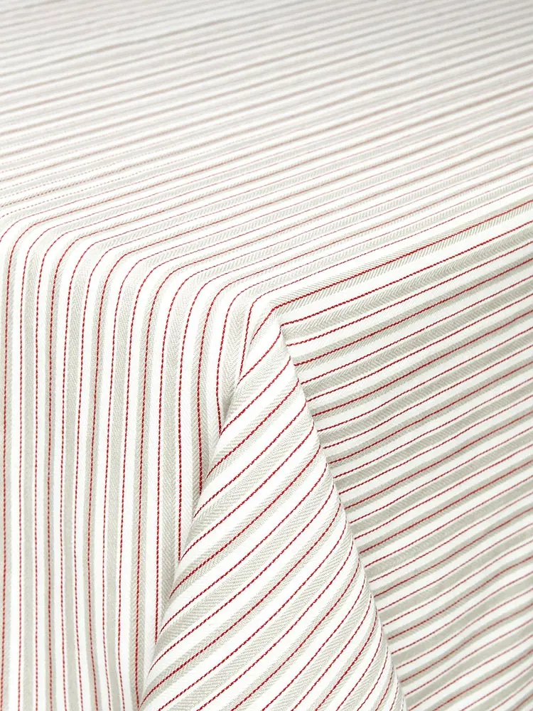 Svanefors Robin pöytäliina 150*250cm, beige raidallinen