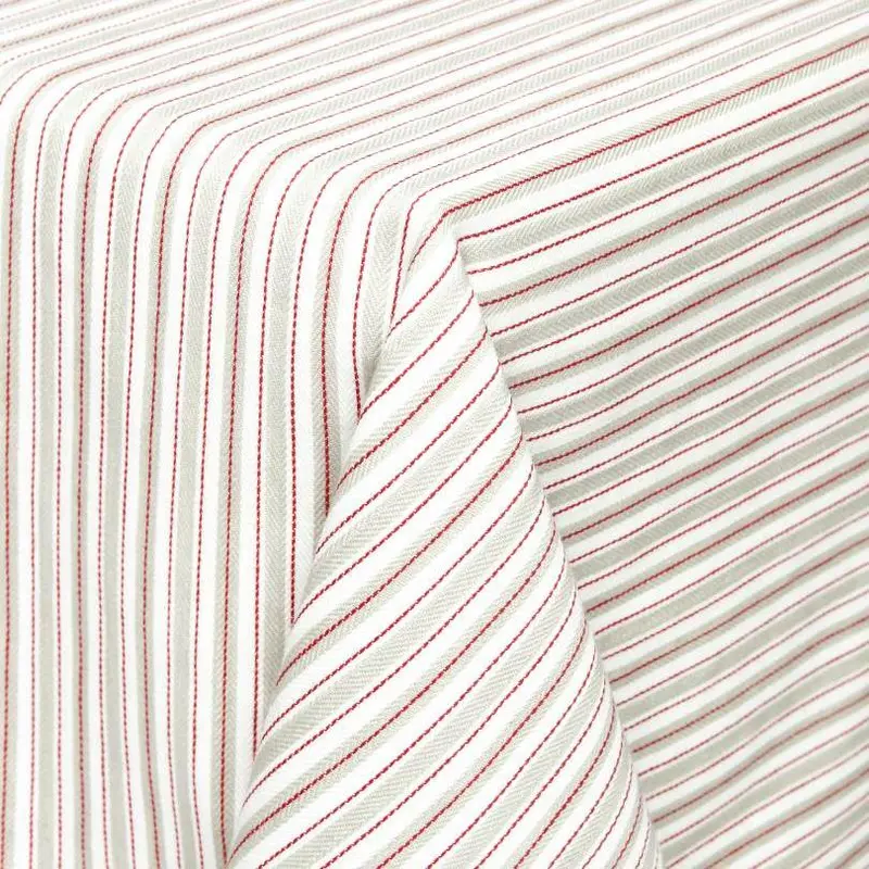 Svanefors Robin pöytäliina 150*350cm, beige/punainen