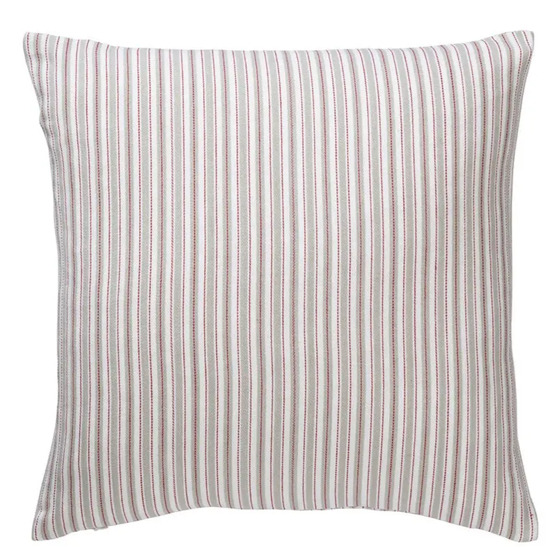 Svanefors Robin tyynynpäällinen 45*45cm, beige-valko-punaraitainen