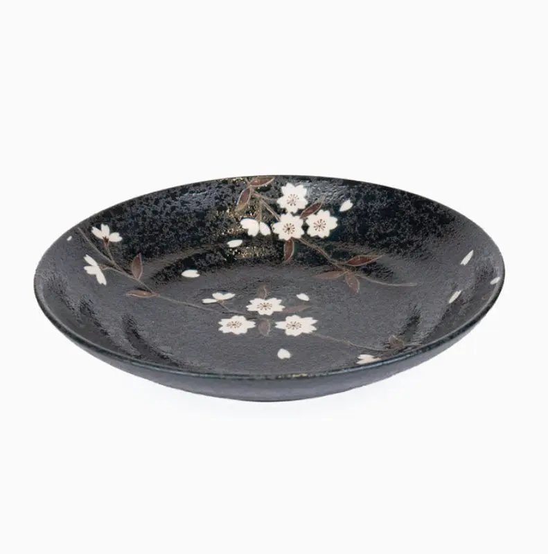 Syvä japanilainen lautanen Kuro Sakura