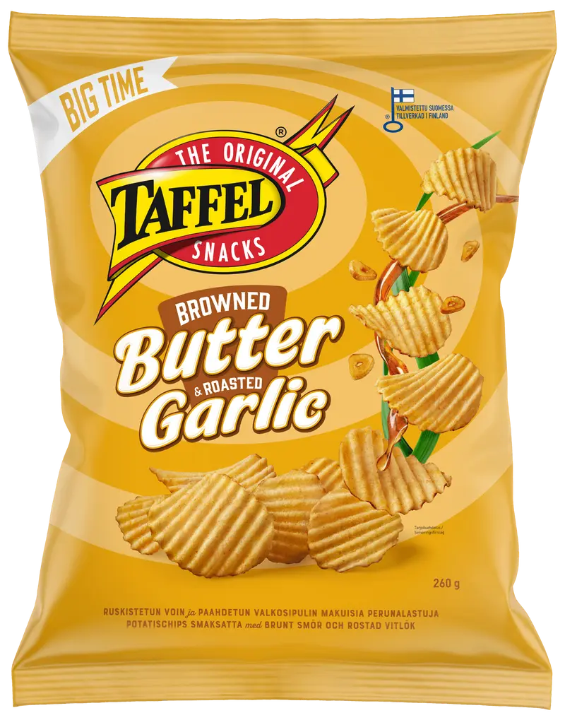 Taffel Butter & Garlic maustettu sipsi 260g