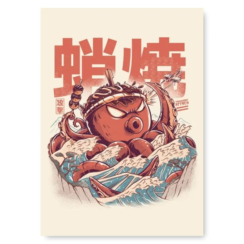 Takoyaki Attack Japanilainen juliste