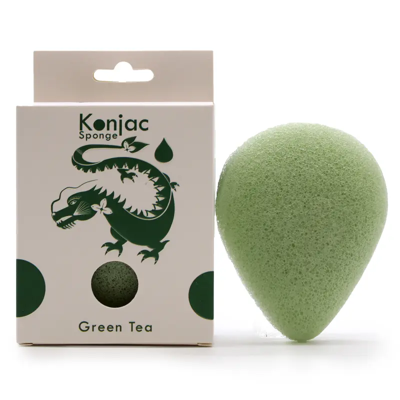 Teardrop Konjac Sponge Green Tea