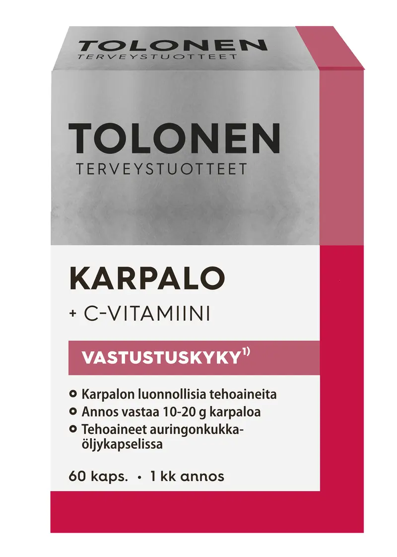 Tolonen Karpalo + C-vitamiini 60 kaps.