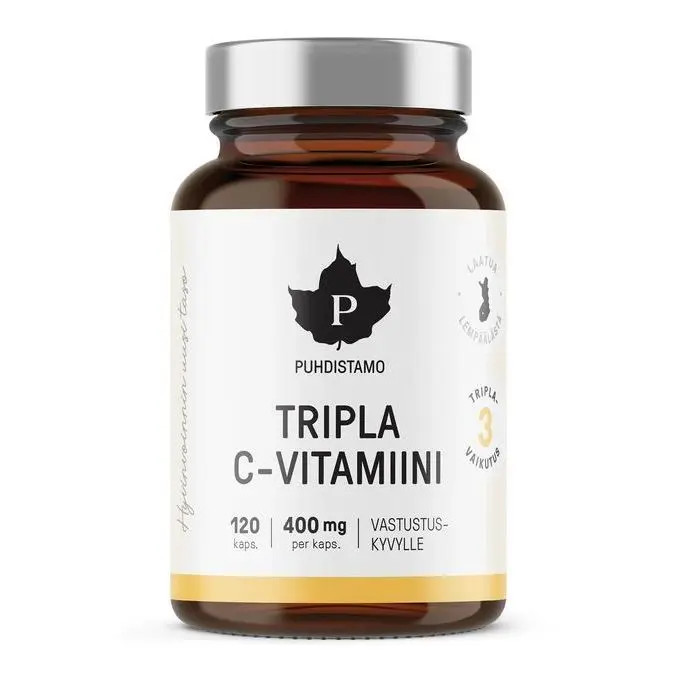 Tripla C-vitamiini 120 kaps 400mg, Puhdistamo