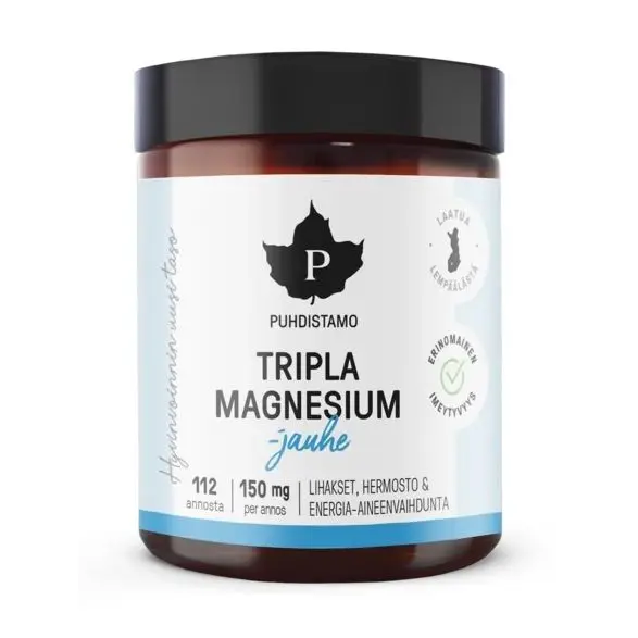 Tripla Magnesiumjauhe 90 g, Puhdistamo
