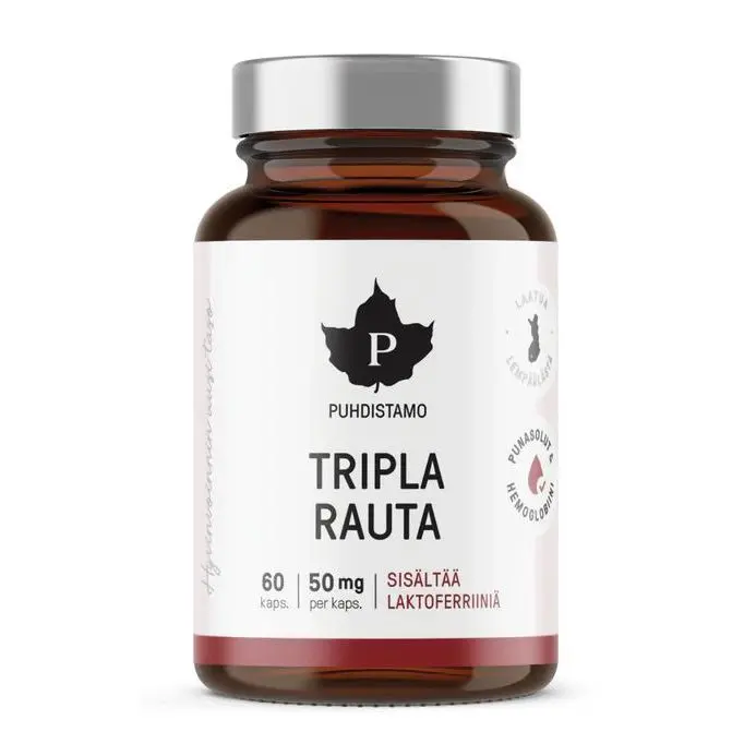 Tripla Rauta + laktoferriini 60 kaps, Puhdistamo