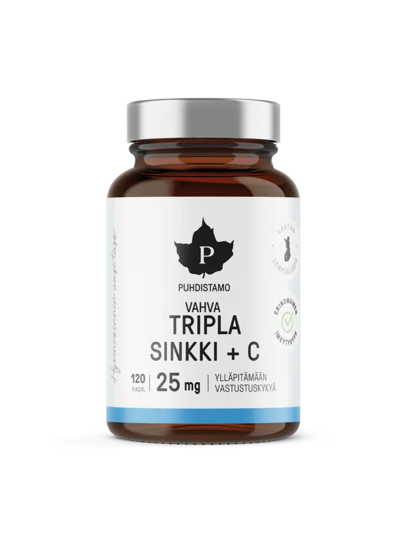 Tripla Sinkki + C 25 mg - 120 kaps