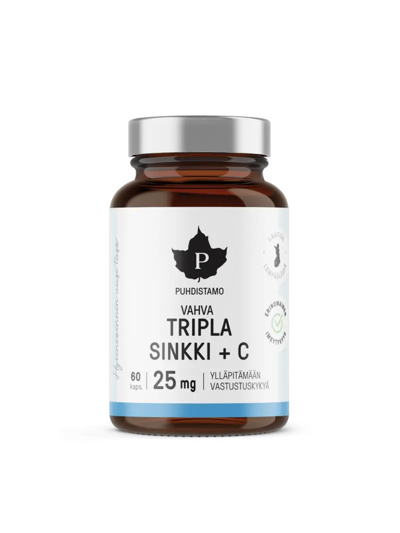 Tripla Sinkki + C 25 mg - 60 kaps