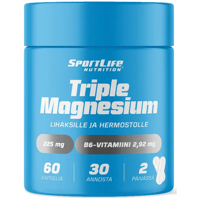 Triple Magnesium 225mg 60 kaps, SportLife