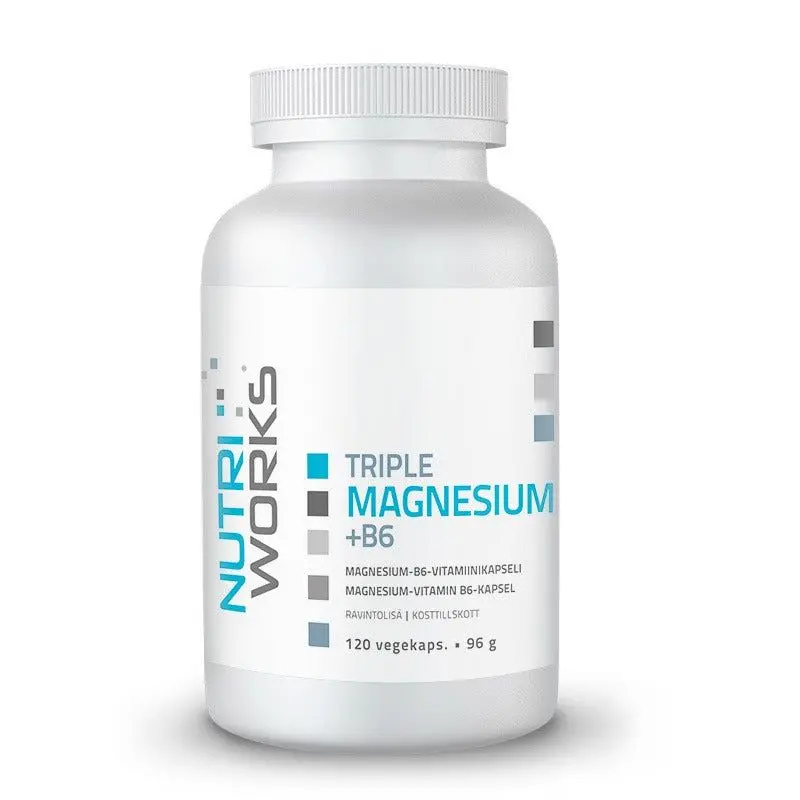 Triple Magnesium+B6 120 vegekaps, Nutri Works