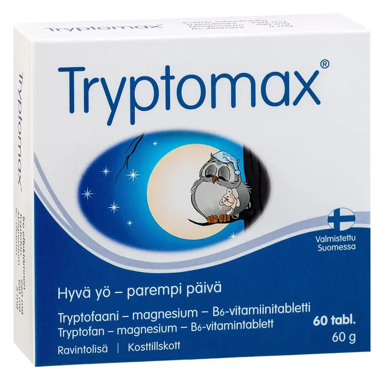 Tryptomax Tryptofaani magnesium B6- vitamiini 60 tabl.