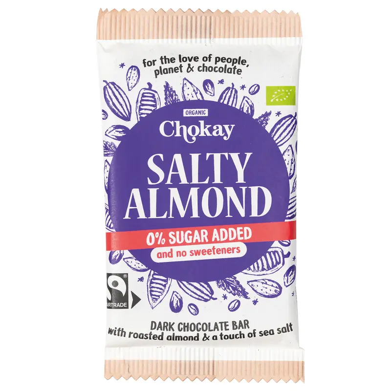 Tumma suklaa 54 % suolainen manteli, 70 g