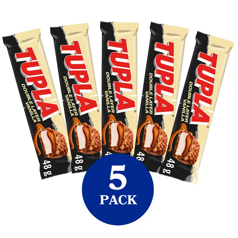 Tupla Double Layer Vanilla suklaapatukka 48g 5-PACK