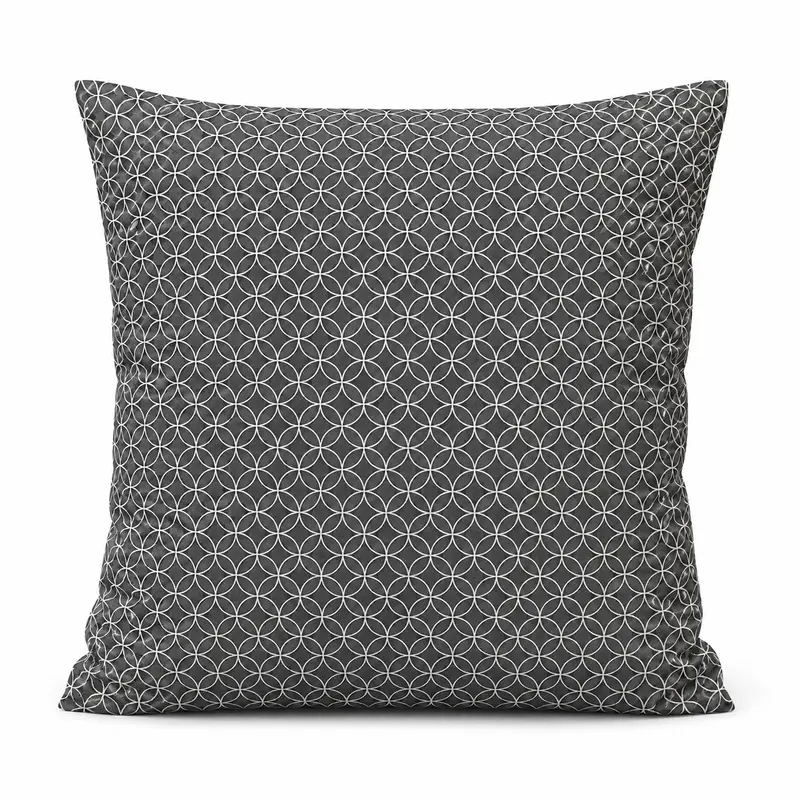 Tyynynpäällinen Shippo-kuvio, Harmaa - 50x50 cm