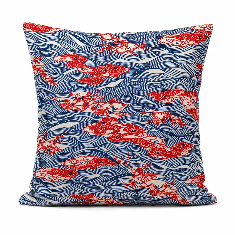 Tyynynpäällinen Shōchikubai-kuvio - 45x45 cm