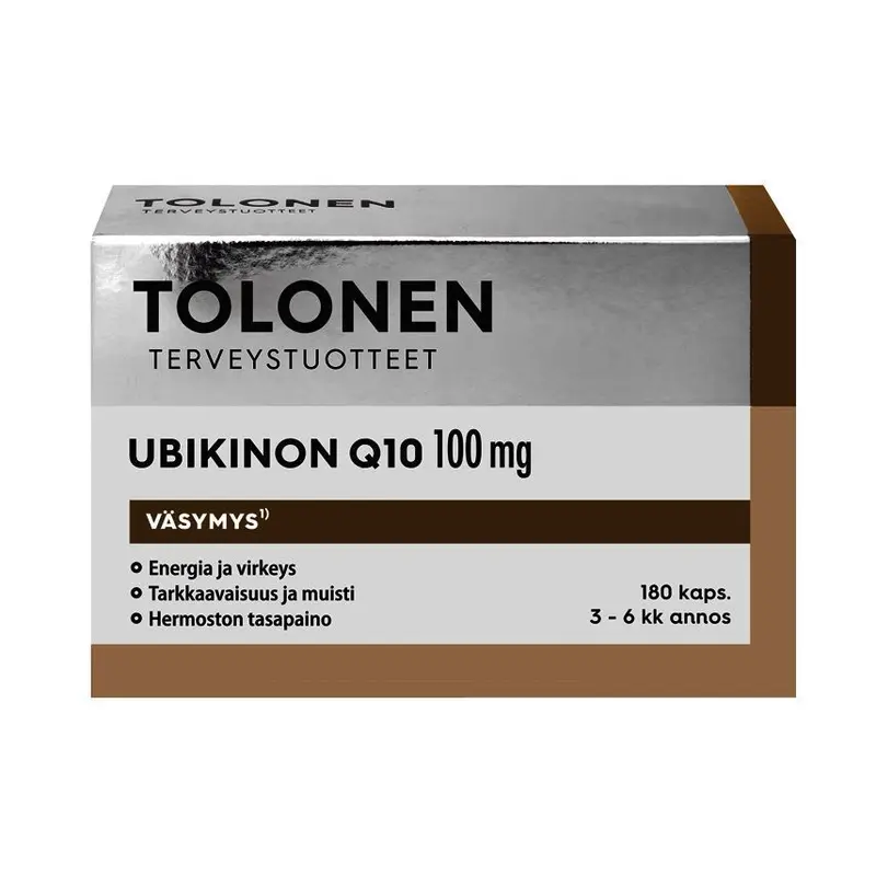Ubikinon Q10 100mg 180kpl + B-Vit, Tolonen