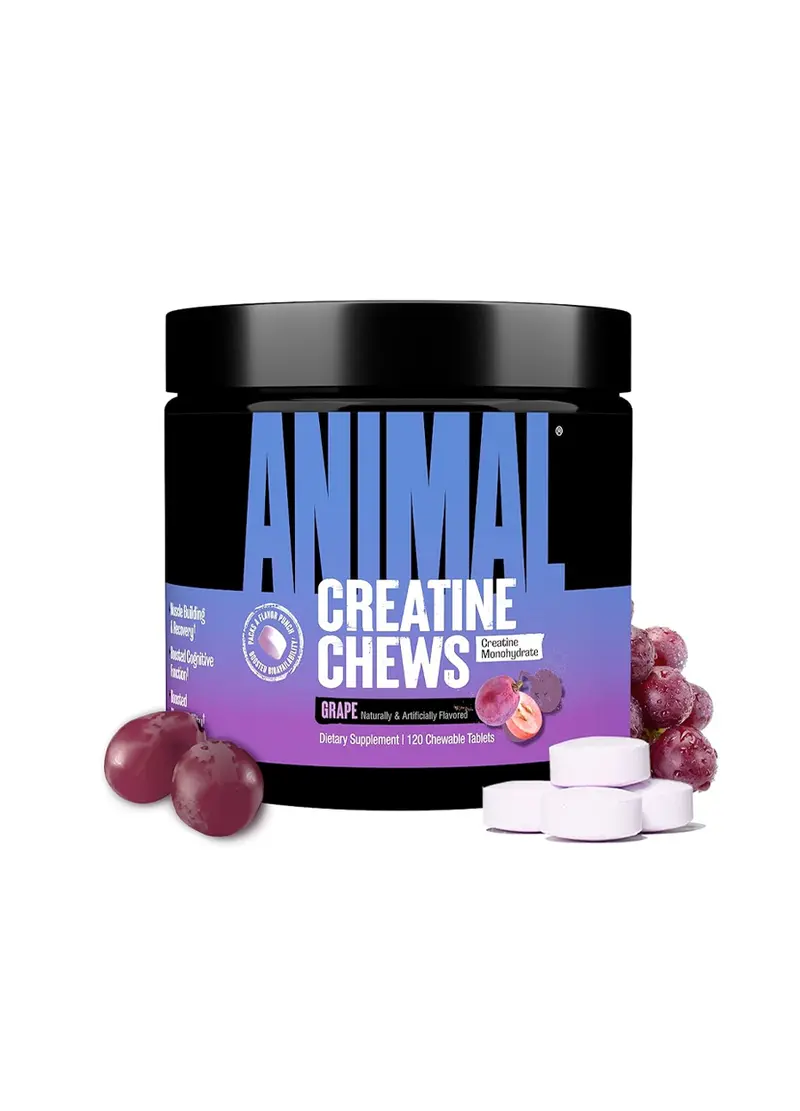 Universal Nutrition Animal Creatine Chews Grape 120 Purutabletit