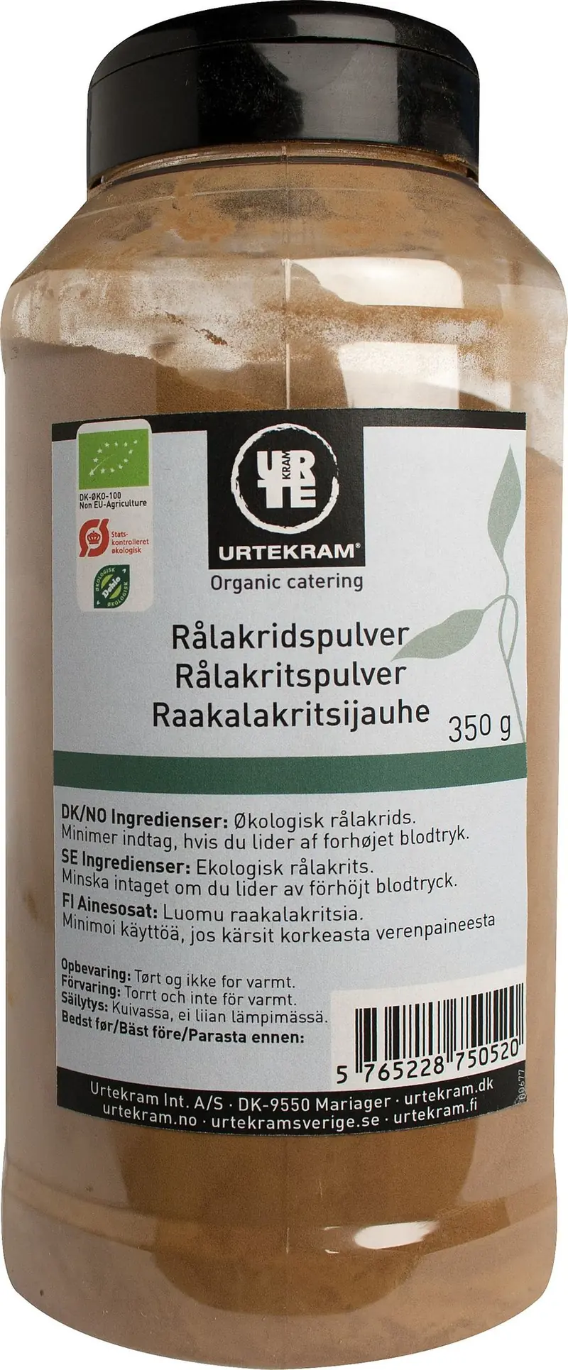 Urtekram Luomu Raakalakritsijauhe