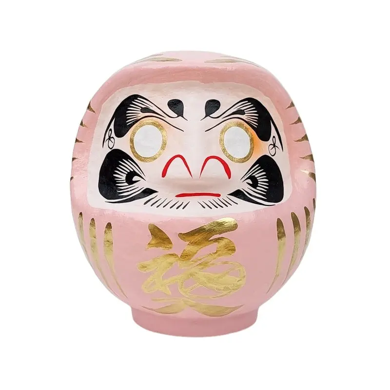 Vaaleanpunainen japanilainen Daruma - 9-15 cm