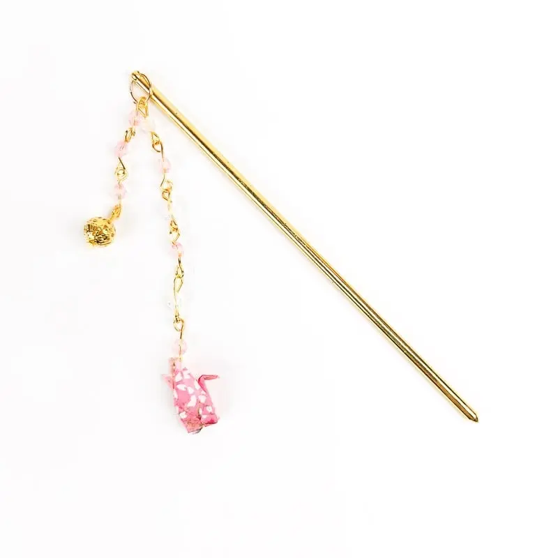 Vaaleanpunainen Origami japanilainen Kanzashi