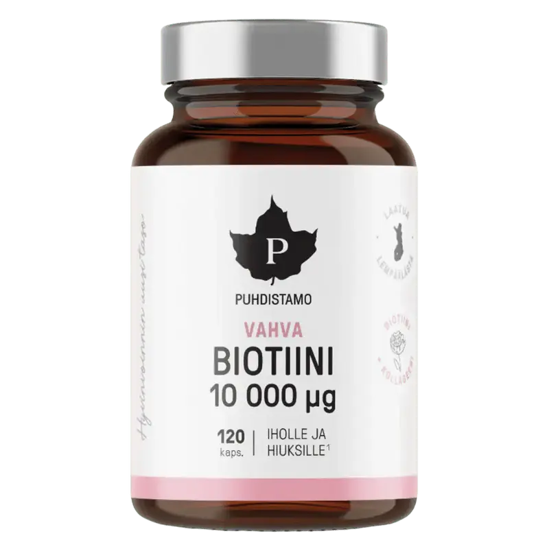 Vahva Biotiini 10 000 µg, 120 kaps, Puhdistamo