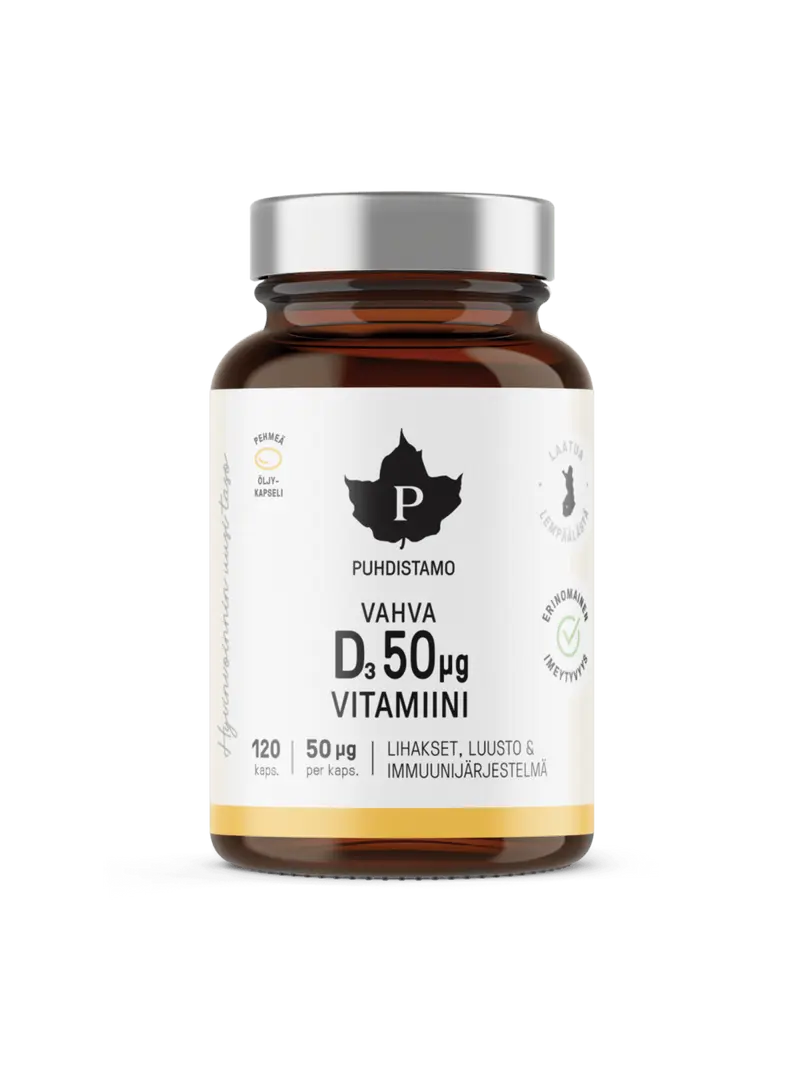 Vahva D-vitamiini 50 μg - 120 kaps
