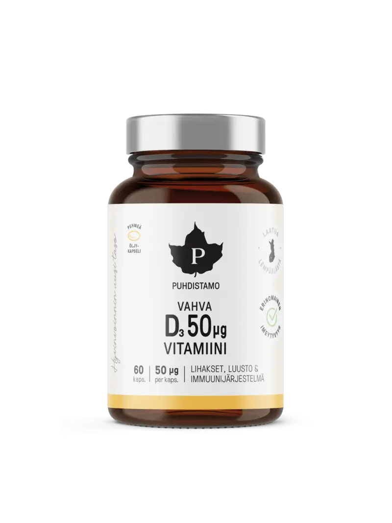 Vahva D-vitamiini 50 μg - 60 kaps
